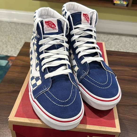 Vans Sk8-Hi Reissue true navy/white sz 9.5 men’s - Picture 1 of 5